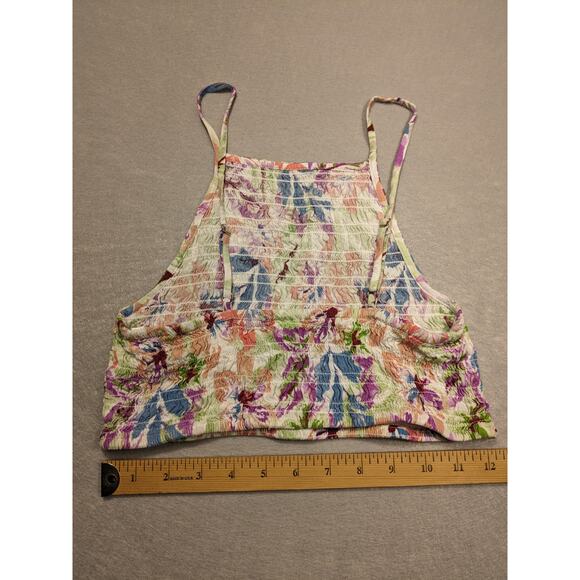 Roxy Halter Tank Women's Small Floral Stretch Y2K Boho Summer fun EUC - Picture 5 of 10